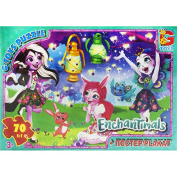 Дитячий пазл "Enchantimals" G-Toys EA203 плакат 70 елементів