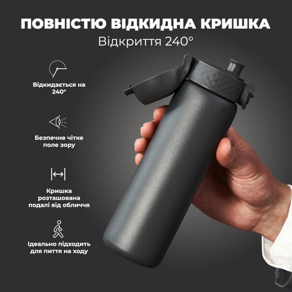 Пляшка для води вакуумна Vacuum Insulated ION8 I8TS500GRY 500 мл, Grey