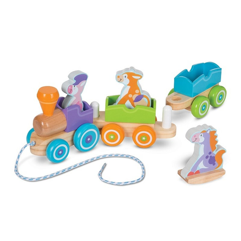 Деревянный поезд с животными Melissa&Doug MD14608, 6 предметов