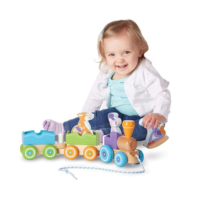 Деревянный поезд с животными Melissa&Doug MD14608, 6 предметов