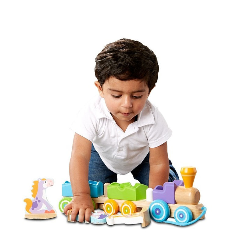 Деревянный поезд с животными Melissa&Doug MD14608, 6 предметов