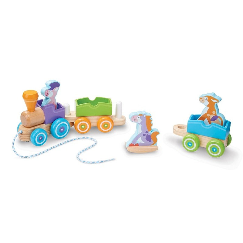 Деревянный поезд с животными Melissa&Doug MD14608, 6 предметов