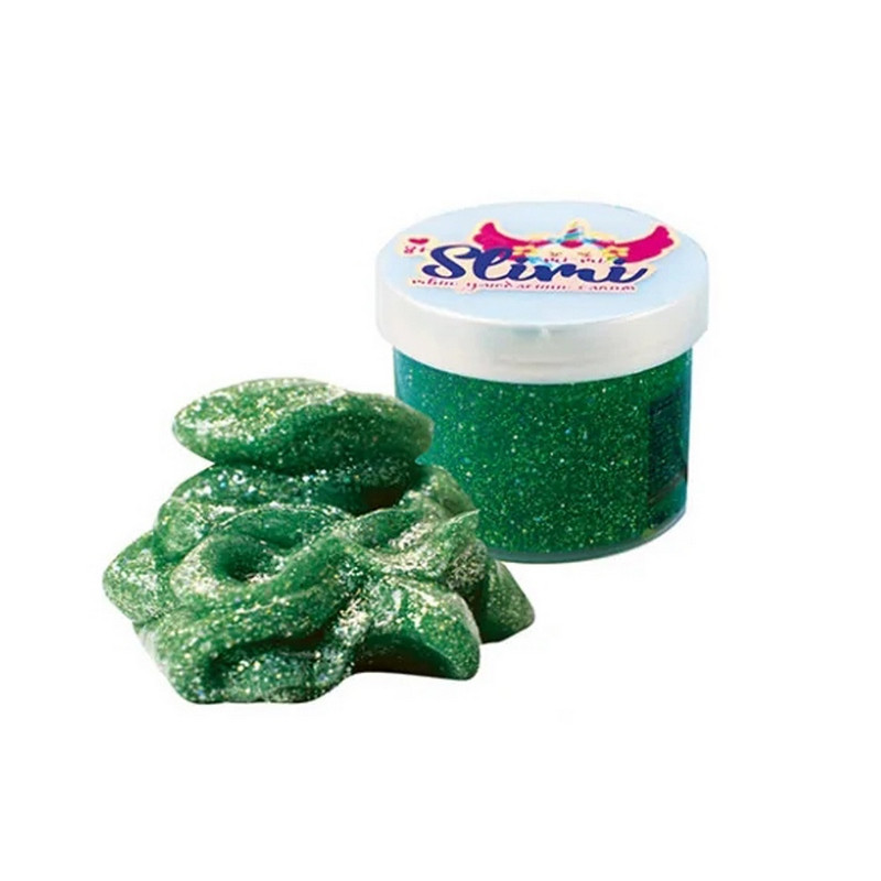 Детский слайм Mi-mi Slimi Strateg 71821S(Green) с глитером 100 г