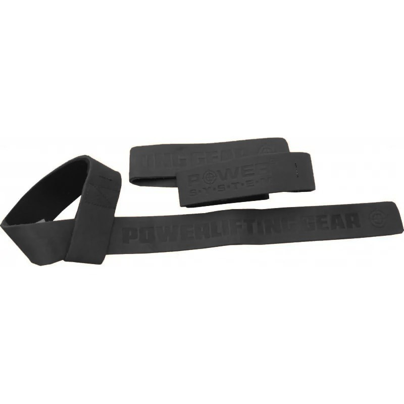 Лямки для тяги шкіряні PS-3320 Leather Straps Power System 3320BK-0 Black