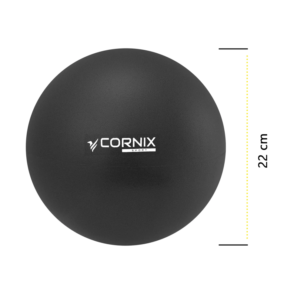 Мяч для йоги MiniGYMball Cornix XR-0371 22 см черный