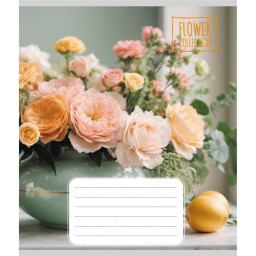Тетрадь общая "Цветочная композиция" Leader 048-600186L-4 в линию, 48 листов 