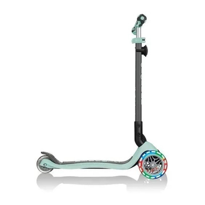 Детский самокат 3-х колесный GO UP DELUXE LIGHTS GLOBBER 646-206 мятный, 5в1, колеса светящиеся 20/50кг