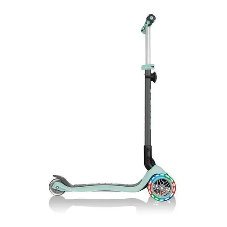 Детский самокат 3-х колесный GO UP DELUXE LIGHTS GLOBBER 646-206 мятный, 5в1, колеса светящиеся 20/50кг
