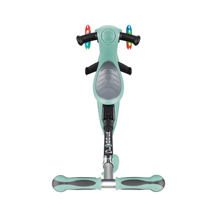 Детский самокат 3-х колесный GO UP DELUXE LIGHTS GLOBBER 646-206 мятный, 5в1, колеса светящиеся 20/50кг