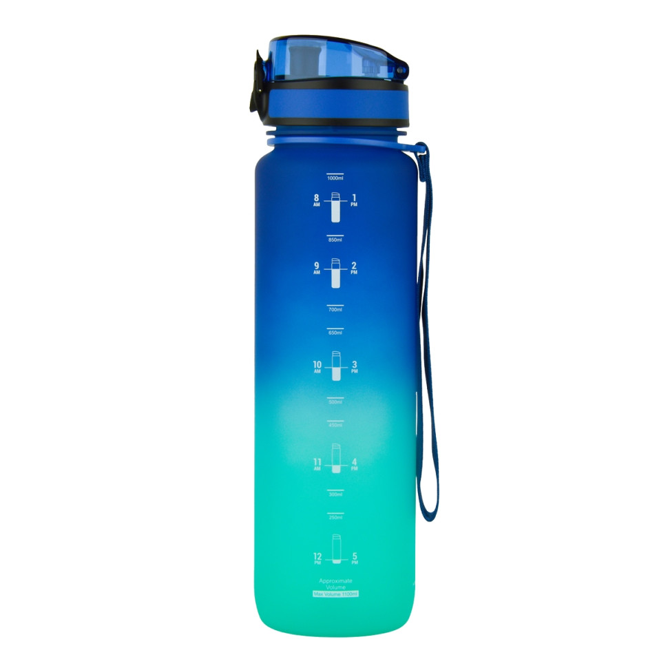 Пляшка для води UZSPACE 3038(Blue-Green) 1000 мл, синьо-зелена