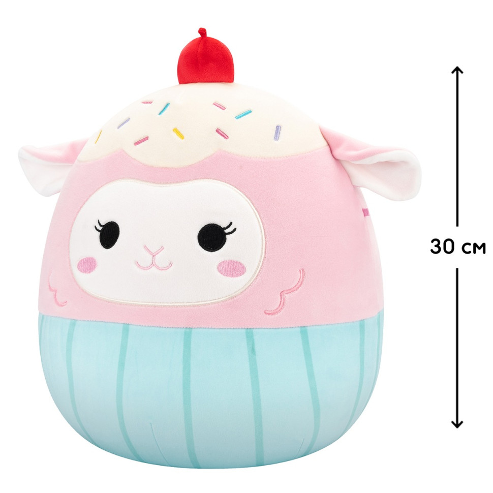 Детская мягкая игрушка Ягненок Лала в костюме Squishmallows SQER01265, 30 см
