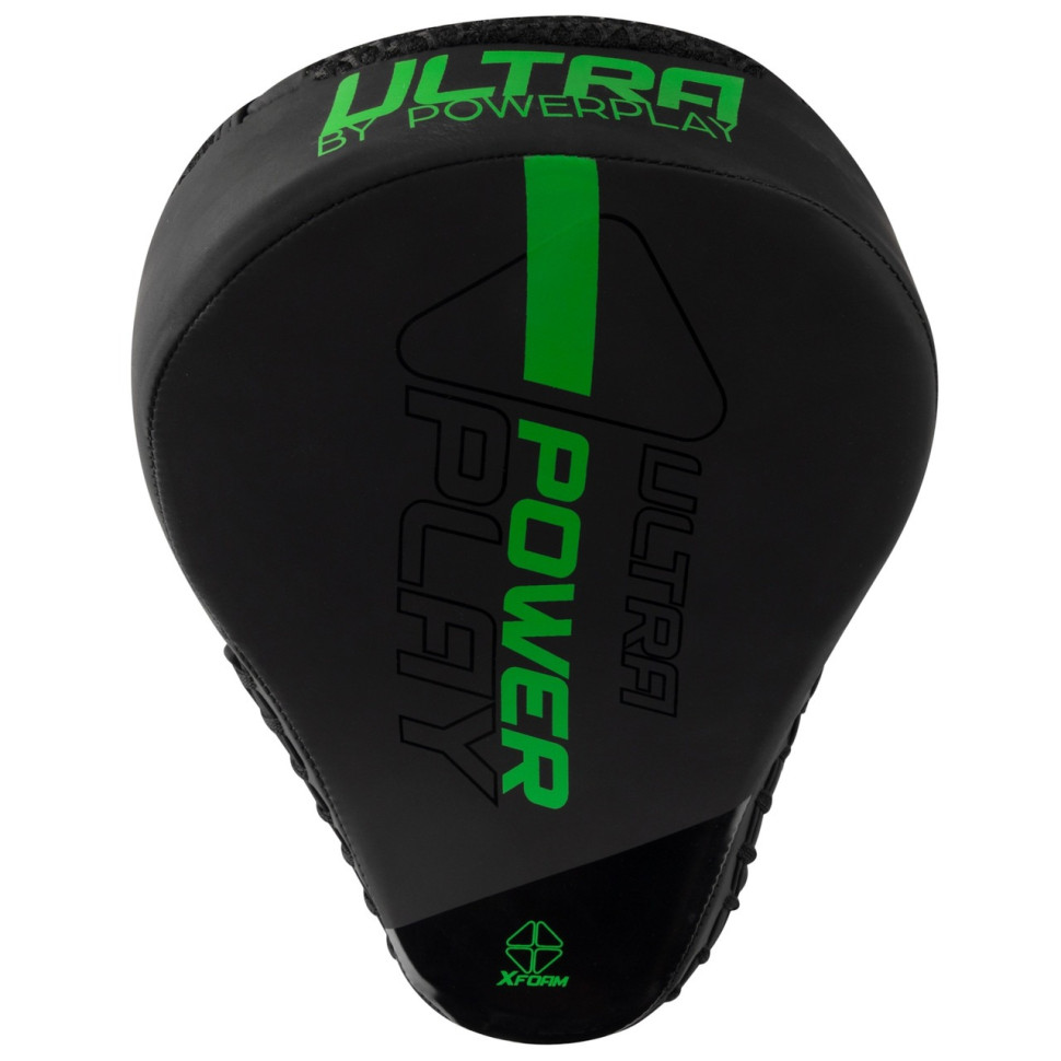 Лапи боксерські 3044 Pro Carbon Ultra Series PowerPlay PP_3044_Bl/Green, Чорно-Зеленіі [пара]