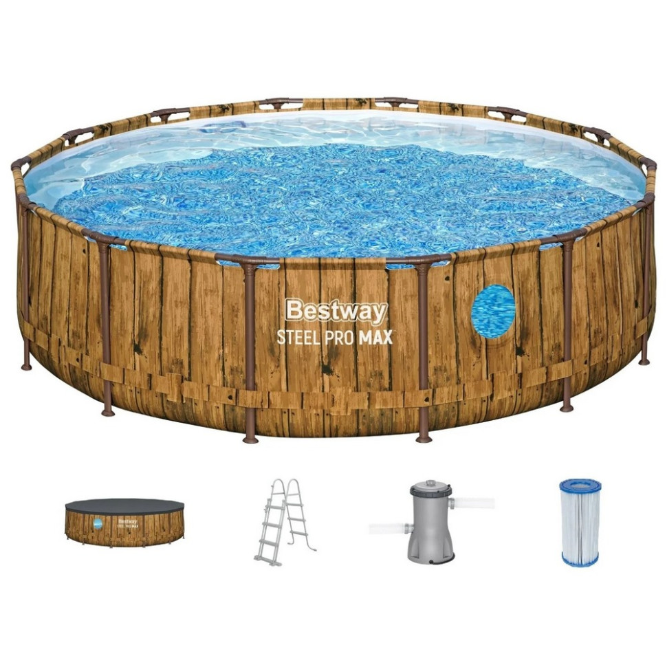 Каркасный бассейн Bestway 561JM-37836, 427х107 см 13030 л, с картриджным фильтром