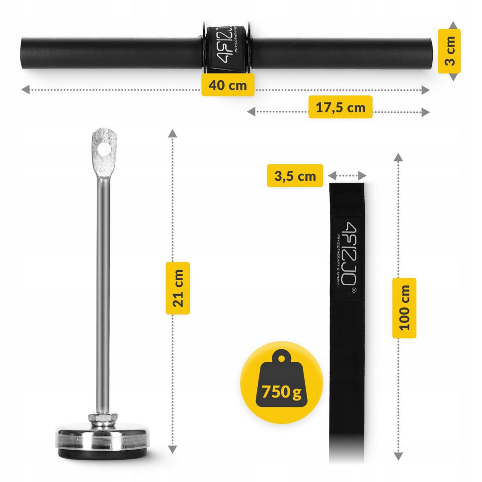 Тренажер для зап'ясть і передпліч Wrist Roller 4FIZJO P-5905973400350 Black 