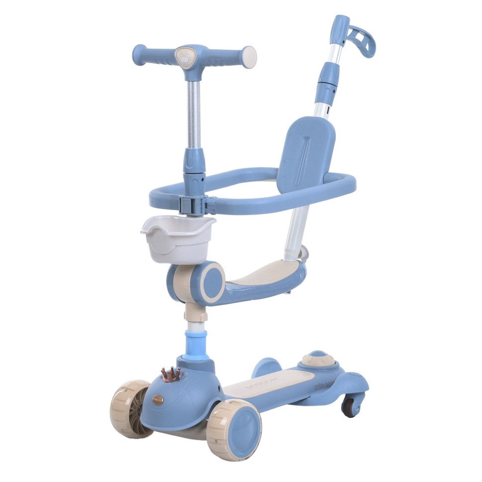 Триколісний самокат-біговел 5 в 1 iTurbo Trike JR3-168-5С-BL, до 25 кг