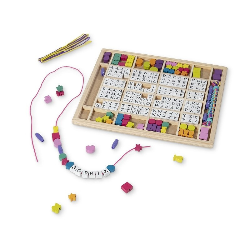 Великий набір дерев'яних намистин 