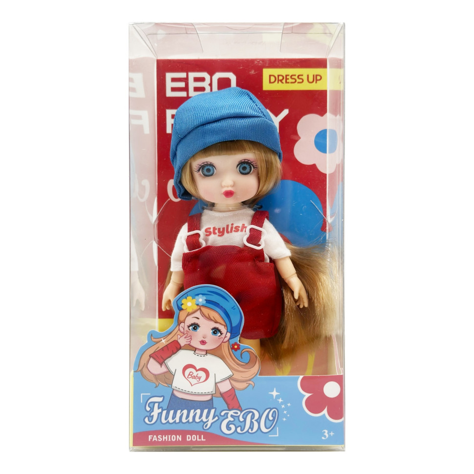 Лялька шарнірна для дівчаток Funny EBO Bambi DH2368B(Blue) 15 см