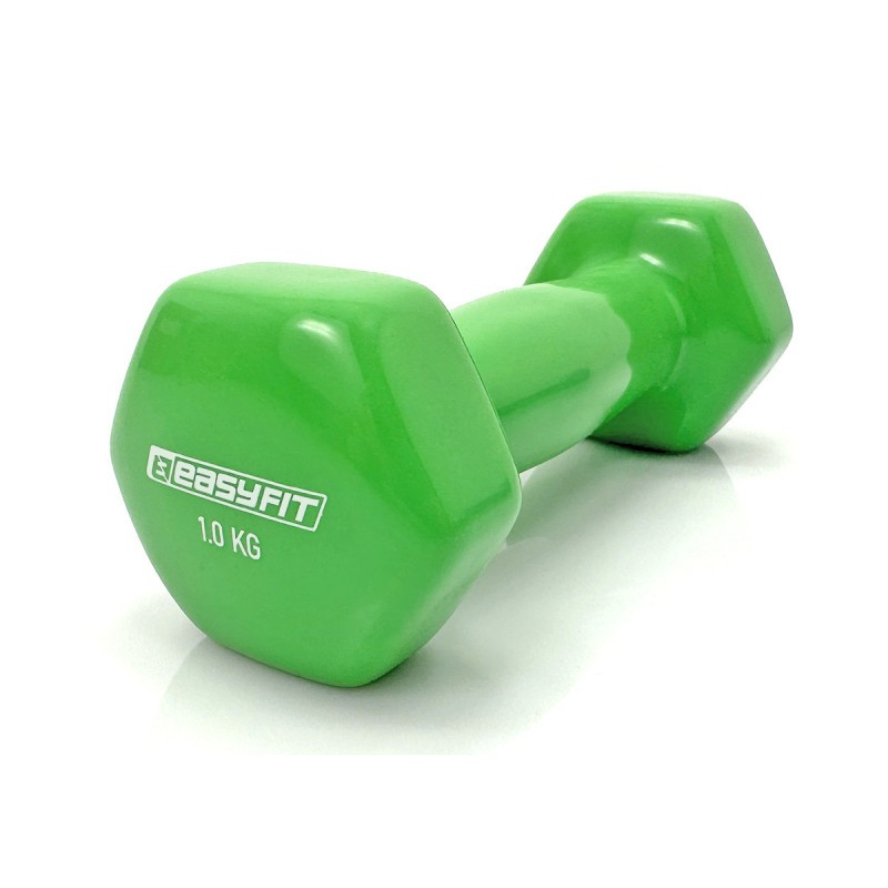 Гантель для фитнеса с виниловым покрытием EasyFit EF-0010-GN, салатовый 1 кг