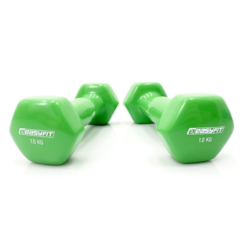 Гантель для фитнеса с виниловым покрытием EasyFit EF-0010-GN, салатовый 1 кг