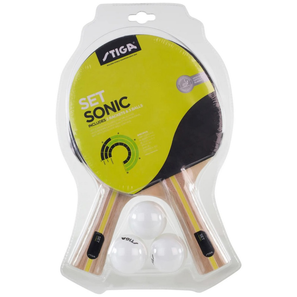 Набір для настільного тенісу Sonic Hobby Stiga 931158, 2 Bats 3 Balls (1220-2816-01)