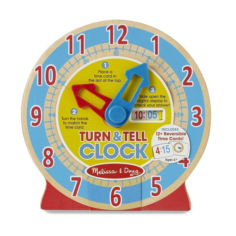 Дерев'яний розумний годинник Melissa&Doug MD14284 виготовлений з високосортного твердого дерева