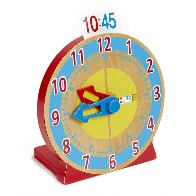 Дерев'яний розумний годинник Melissa&Doug MD14284 виготовлений з високосортного твердого дерева