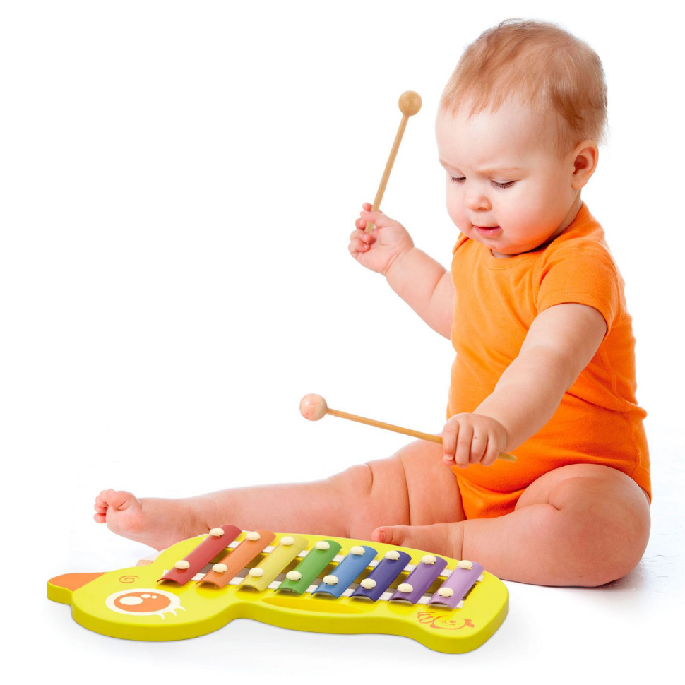 Музична іграшка Ксилофон-каченя Viga Toys 59769 дерев'яний