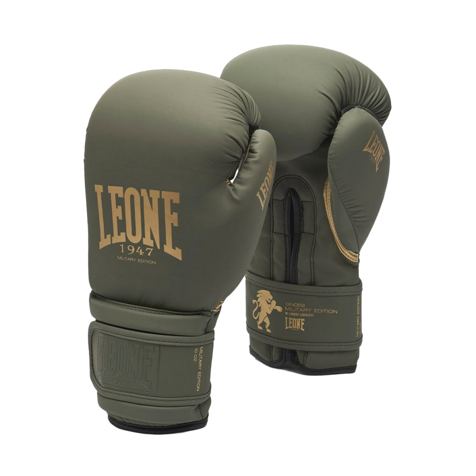 Боксерские перчатки GN059G MILITARY EDITION Leone GN059G_Green_16oz 16 унций (капа в комплекте)