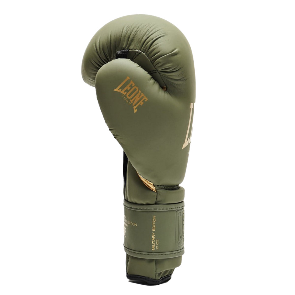 Боксерские перчатки GN059G MILITARY EDITION Leone GN059G_Green_16oz 16 унций (капа в комплекте)
