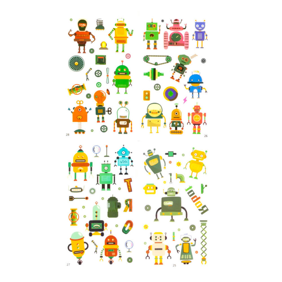 Набор детских временных тату «Роботы» Fresh Tattoo tattoo-kids-mini-set-robots