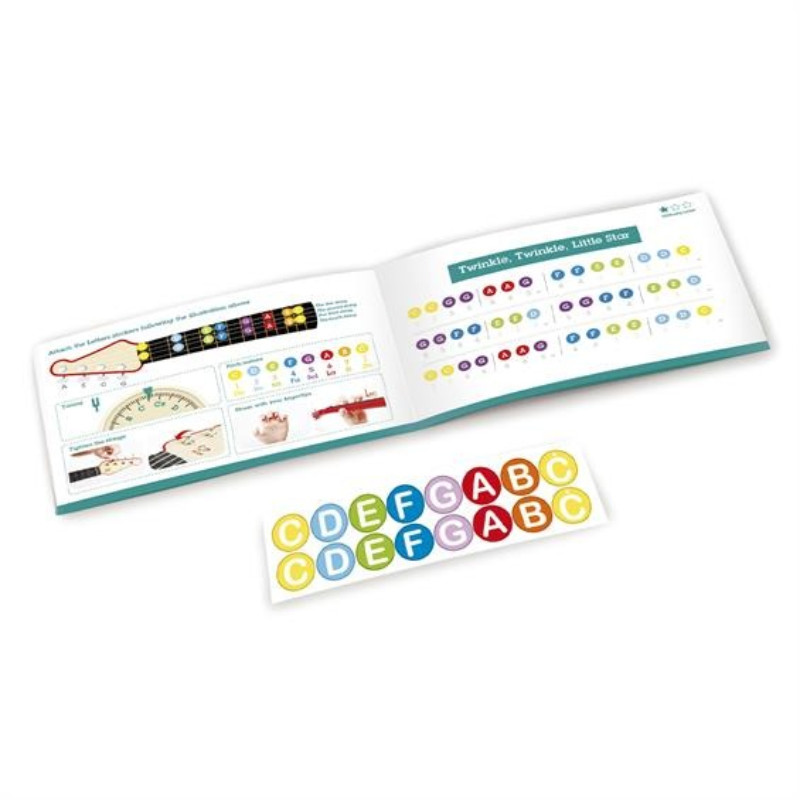 Дитяча музична гітара Hape E0624 червоний 4 струни, світло та звук