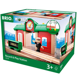Станция для детской железной дороги со звукозаписью BRIO 33578-BR, дерево, пластик, звук и свет Станция для детской железной дороги со звукозаписью BRIO 33578-BR, дерево, пластик, звук и свет