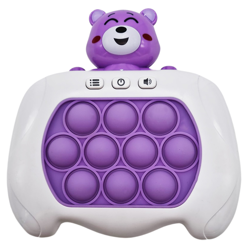 Електронна приставка Pop It консоль Quick Push Finger Press Ведмедик Bambi 221B-2(Violet)