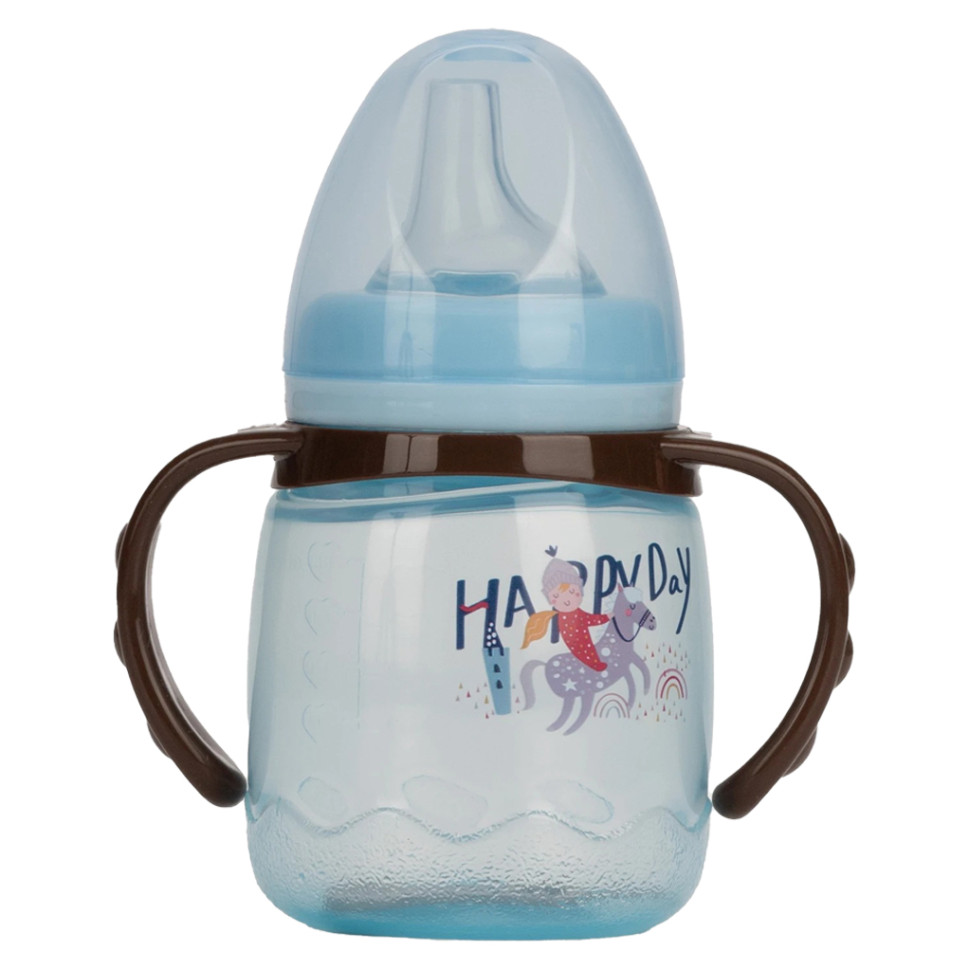 Поїльник з силіконовим носиком Mega Zayka MGZ-0314(Blue) 180 мл