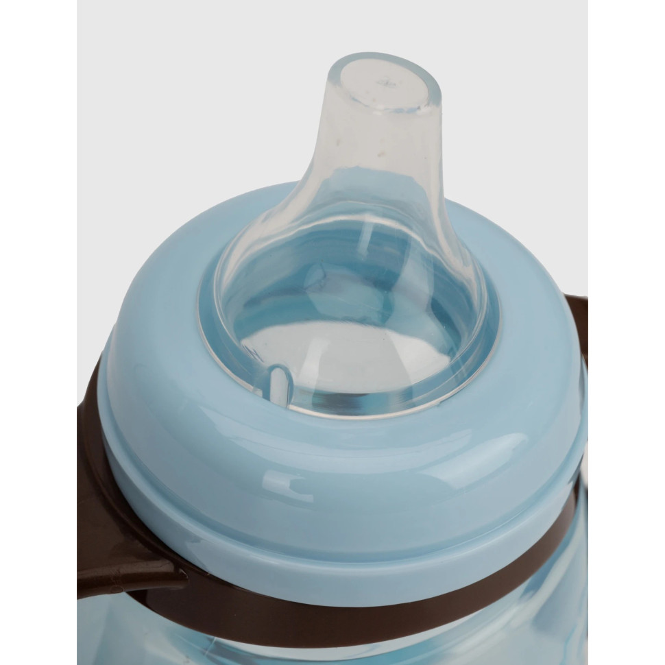 Поїльник з силіконовим носиком Mega Zayka MGZ-0314(Blue) 180 мл