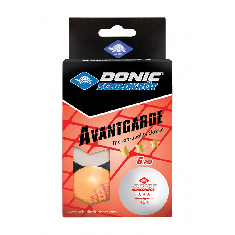 Мячи для настольного тенниса 6 шт 3-Star Avantgarde Donic-Schildkrot 658038 Orange