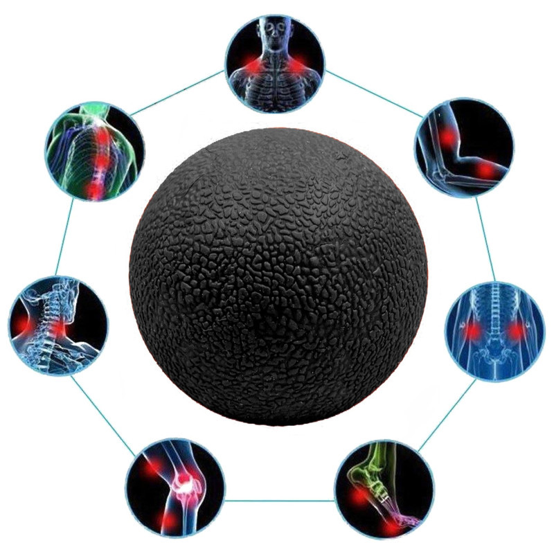 Масажний м'ячик TPR EasyFit EF-2075-BK, чорний 6 см