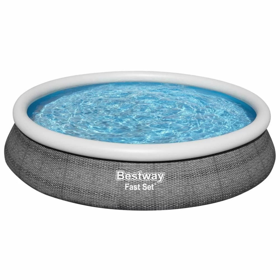 Надувной бассейн Bestway 57313-4866, 457х84 см 9677 л, с картриджным фильтром