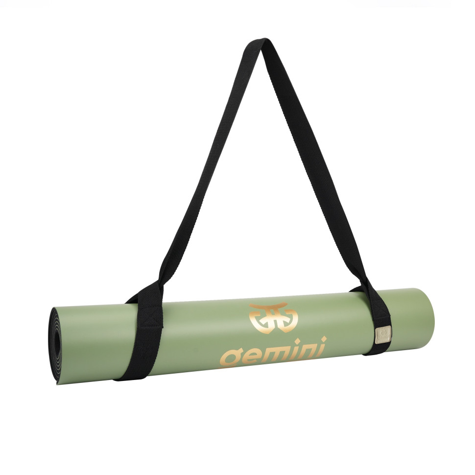Килимок для йоги каучуковий Pro Gemini Sport PUY-3900-1 поліуретан 183x68x0,5 см, оливковий