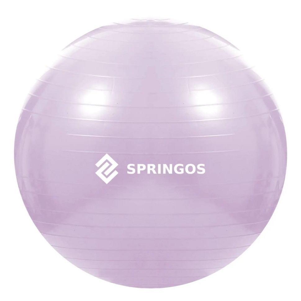 Мяч для фитнеса (фитбол) Springos FB0011 Violet 65 см, Anti-Burst