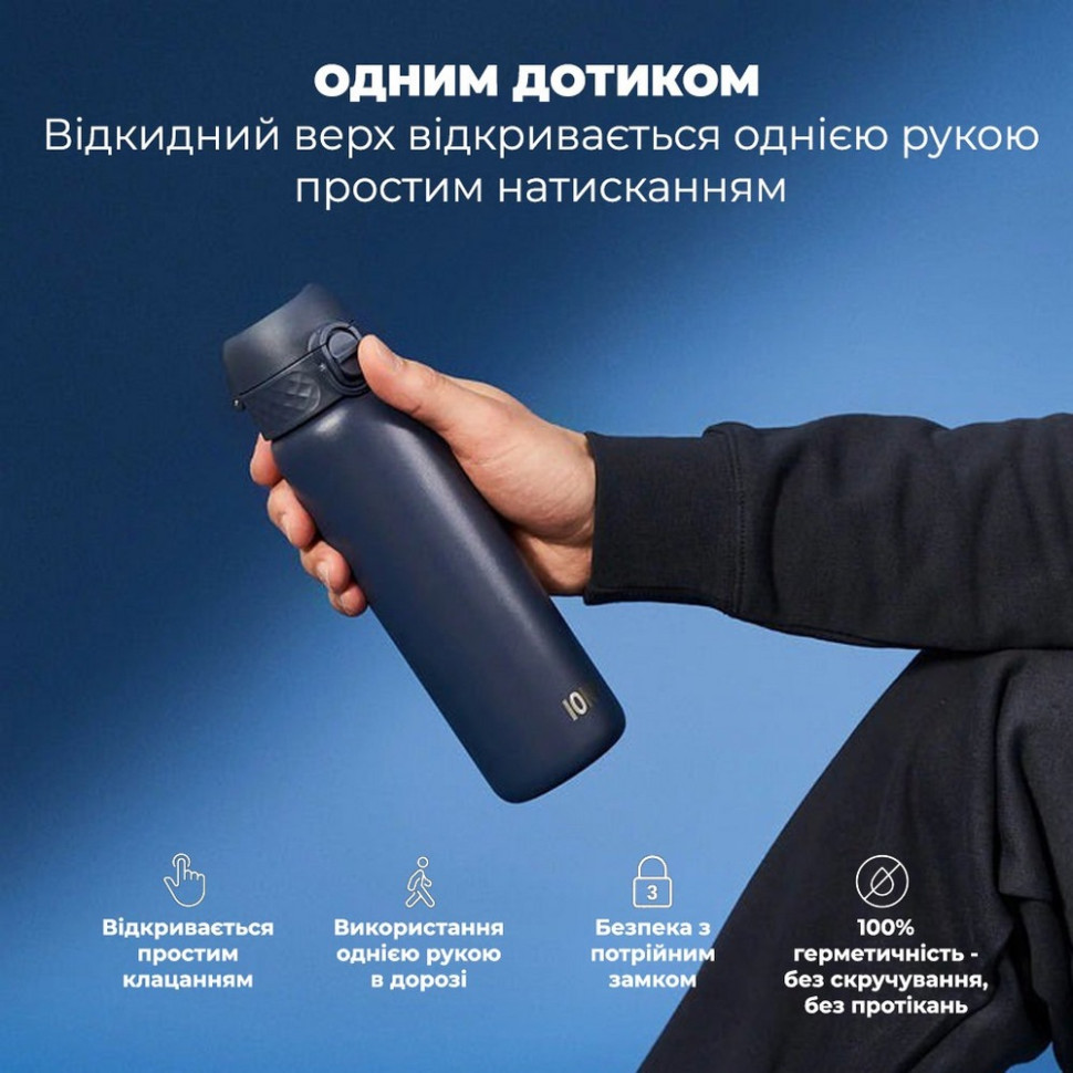 Пляшка для води вакуумна Vacuum Insulated ION8 I8TS500NAVY 500 мл, Navy