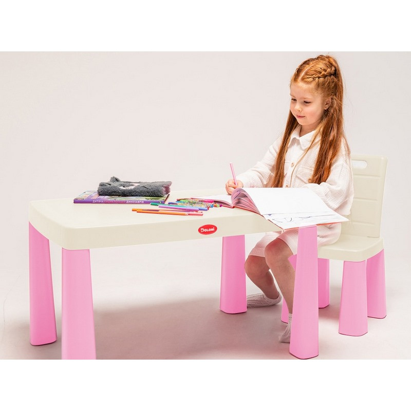 Дитячий стіл з накладкою для гри у аерохокей Doloni 04580/12 рожевий