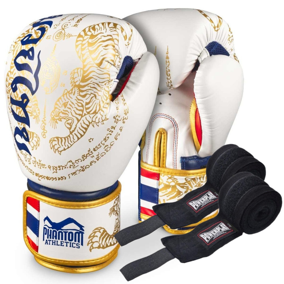Боксерські рукавиці Muay Thai Phantom PHBG2590-12 Gold 12 унцій (бинти в подарунок)