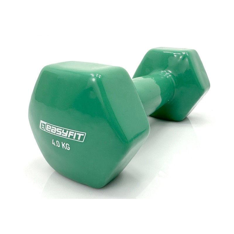 Гантель для фитнеса с виниловым покрытием EasyFit EF-0040-GN, зеленый 4 кг