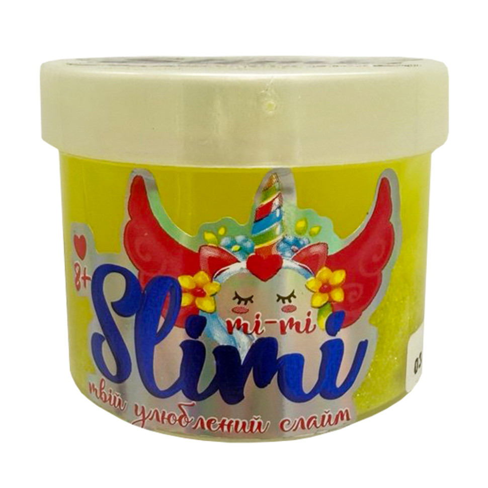 Детский слайм Mi-mi Slimi Strateg 71821S(Yellow) с глитером 100 г