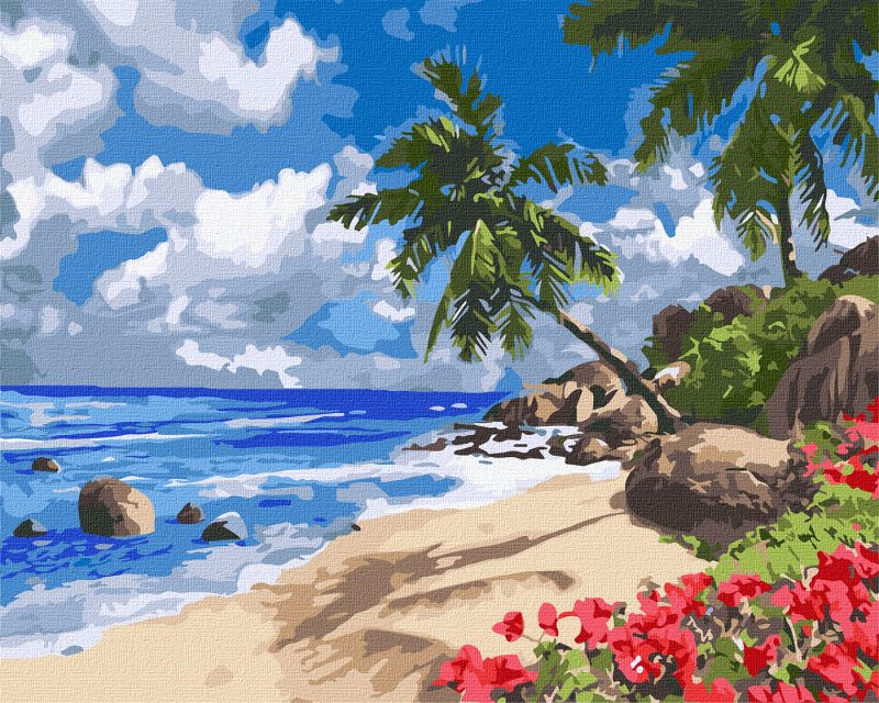 Картина за номерами "Тропічний острів" Ідейка KHO2859 40х50 см по цене 240 грн.