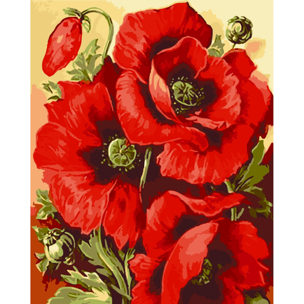 Картина за номерами "Маковий цвіт" Art Craft 13129-AC 40х50 см по цене 240 грн.