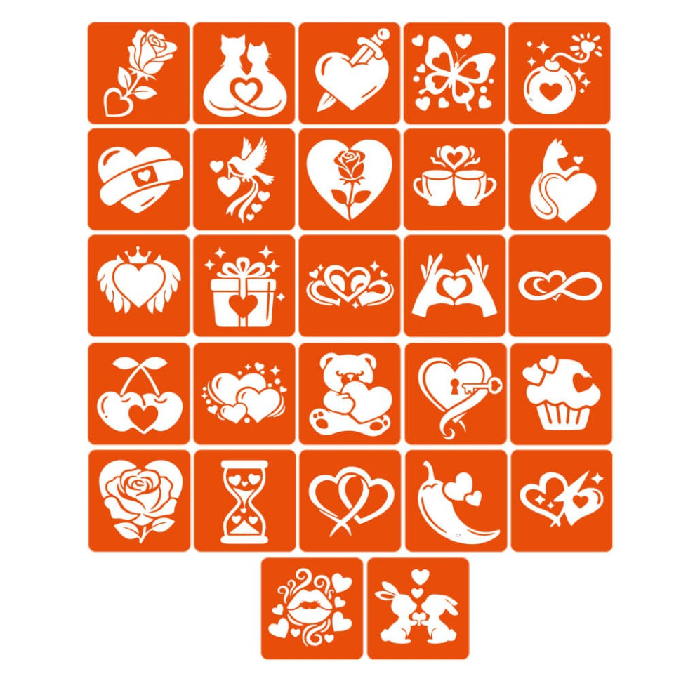 Набір трафаретів для біо-тату 