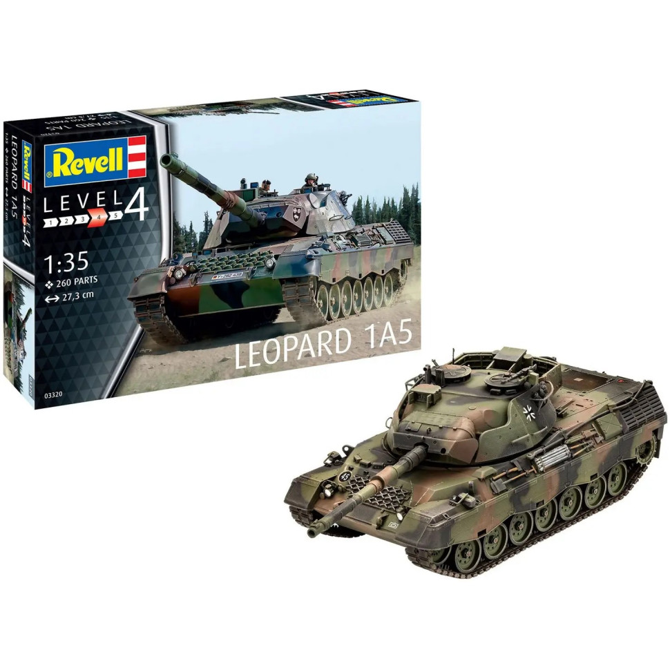 Сборная модель Танк Leopard 1A5 Revell RVL-03320 уровень 4, 1:35