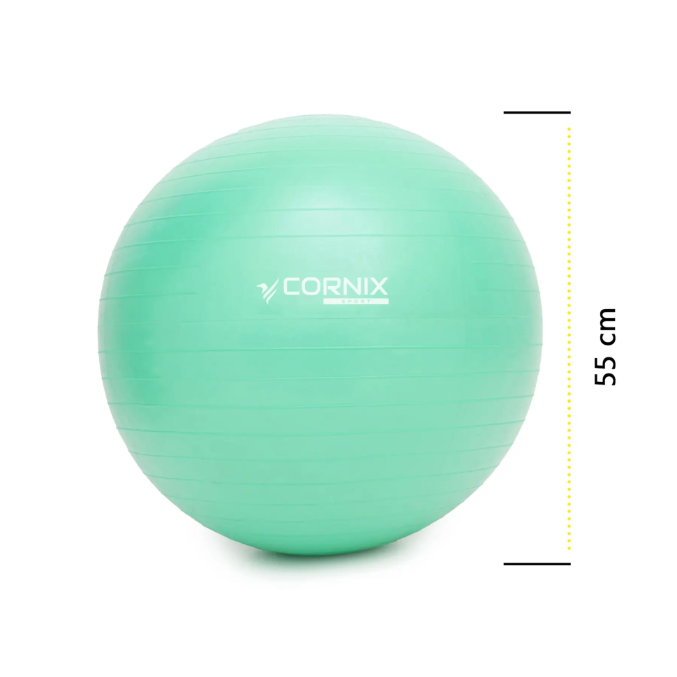 М'яч для фітнесу Anti-Burst Cornix XR-0360 XR-0360 м'ятний 55 см